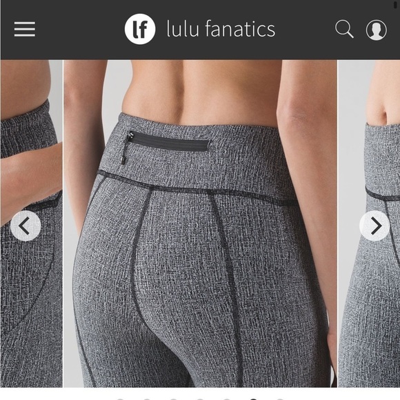 Lululemon Pace Rival Crop (19") Cross Hatch Heather Black Ice Grey/Black… - Picture 10 of 11